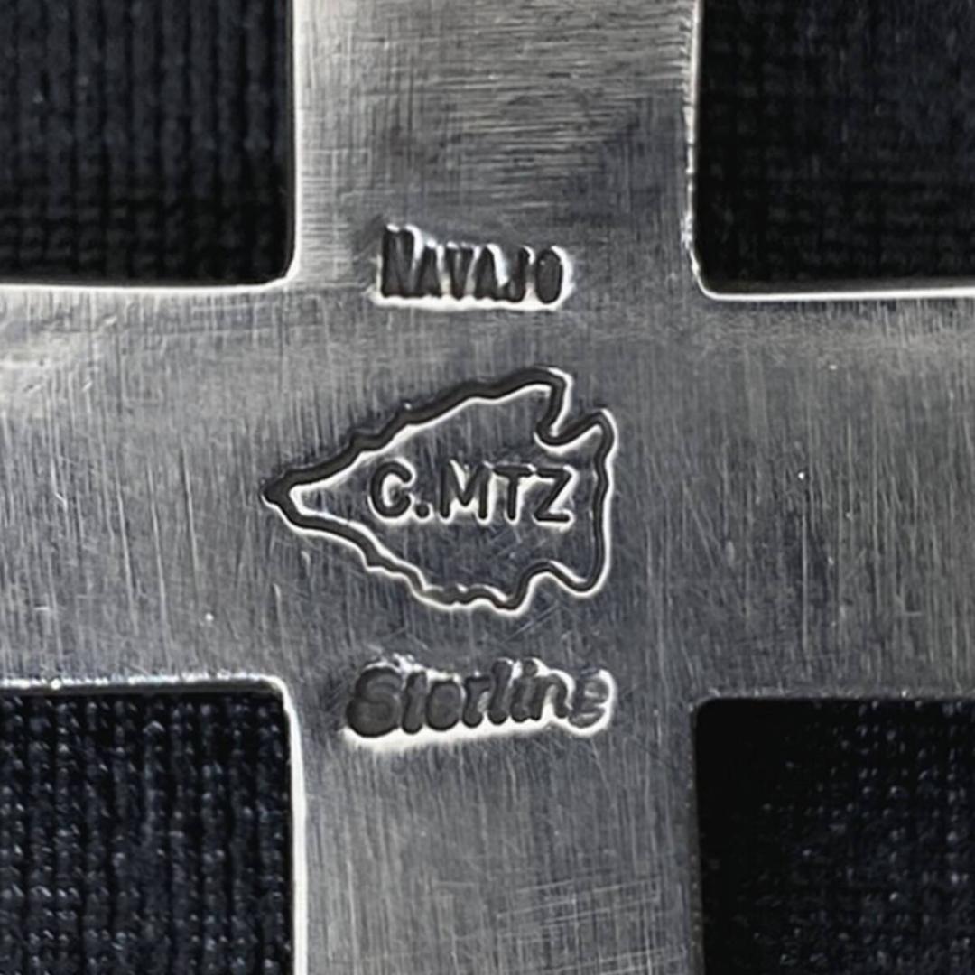 NAVAJO C.MTZ シルバー ターコイズ クロス ペンダント