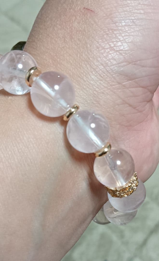 特大サイズのレインボーシラーラブラド蝶々とコロンビア産ピンクレムリアンシード❤❤