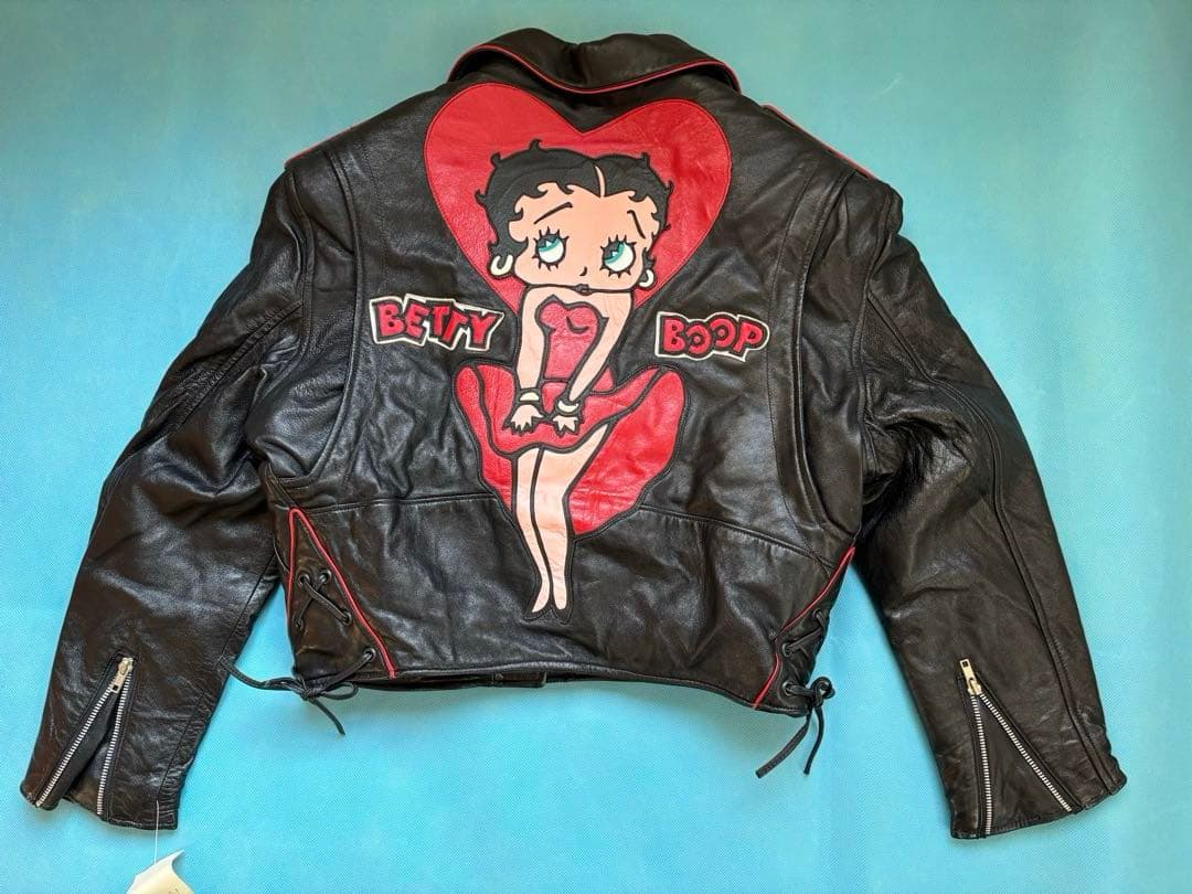【希少】Betty Boopベティ・ブープ レザーライダースジャケット新品 L