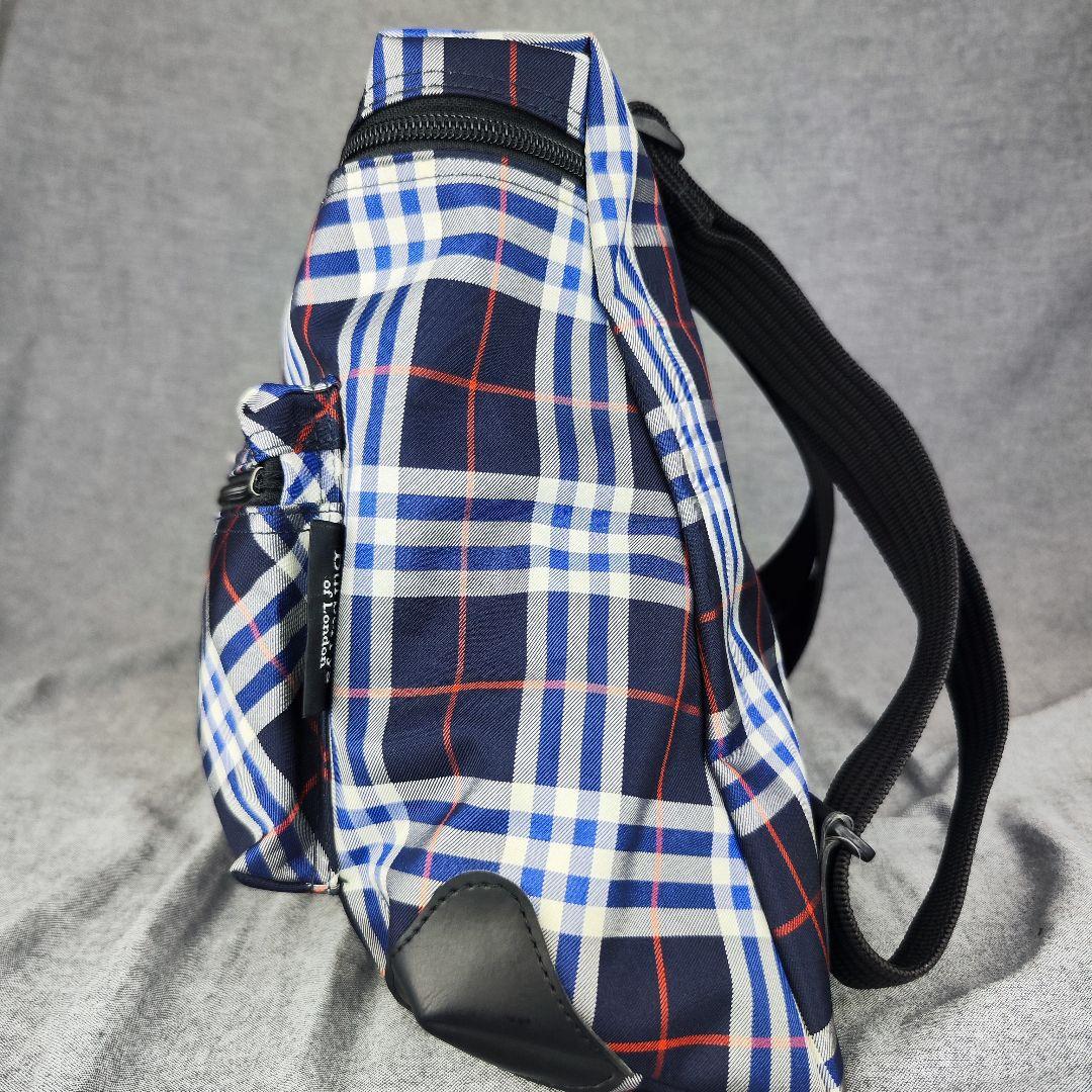 バーバリー リュック チェック柄 キッズ ネイビー ブルー