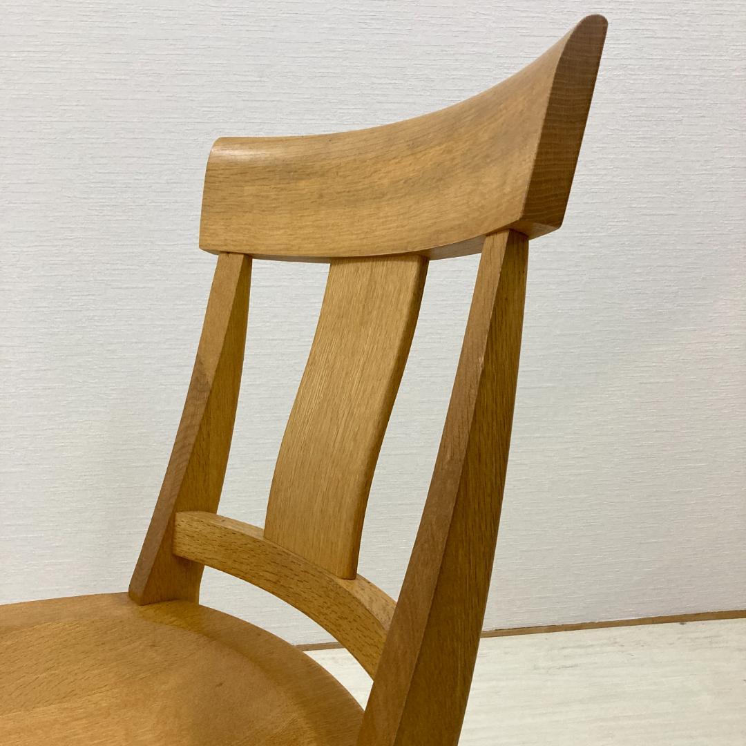 【柏木工】ナラ無垢材　ダイニングチェア 椅子　楢材