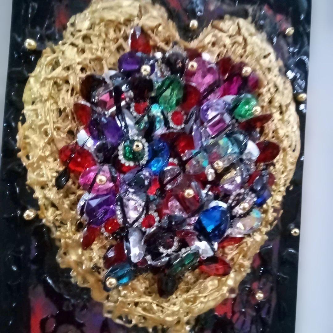 壁掛けアート　ハートアート　インテリア　良縁祈願　恋愛成就祈願‼️アート