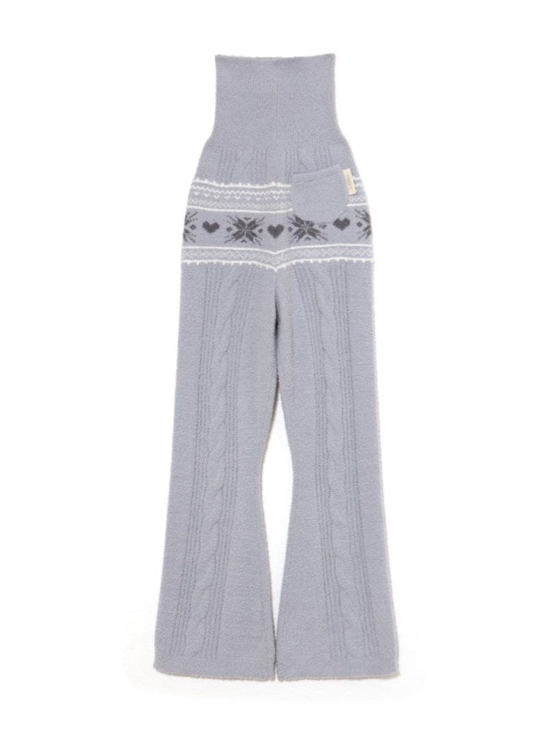 ルームウェア・パジャマ Eve knit nordic long pants ice blue