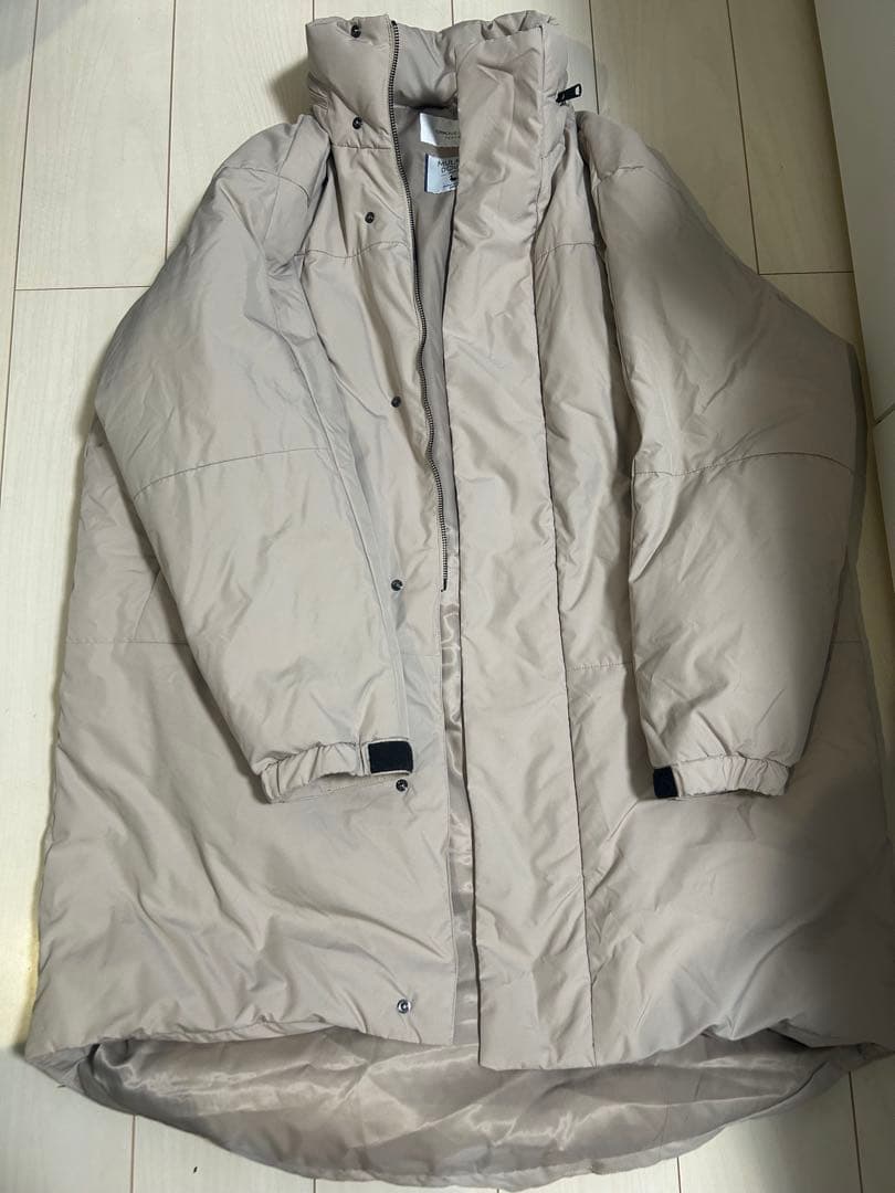 OPAQUE.CLIP ベージュ ロングダウンジャケット　モンスターコート