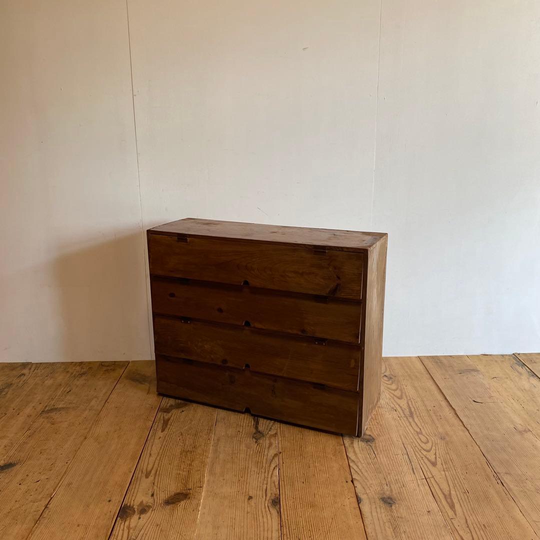 アンティーク パタパタ棚 無垢材 チェスト 古道具 y119