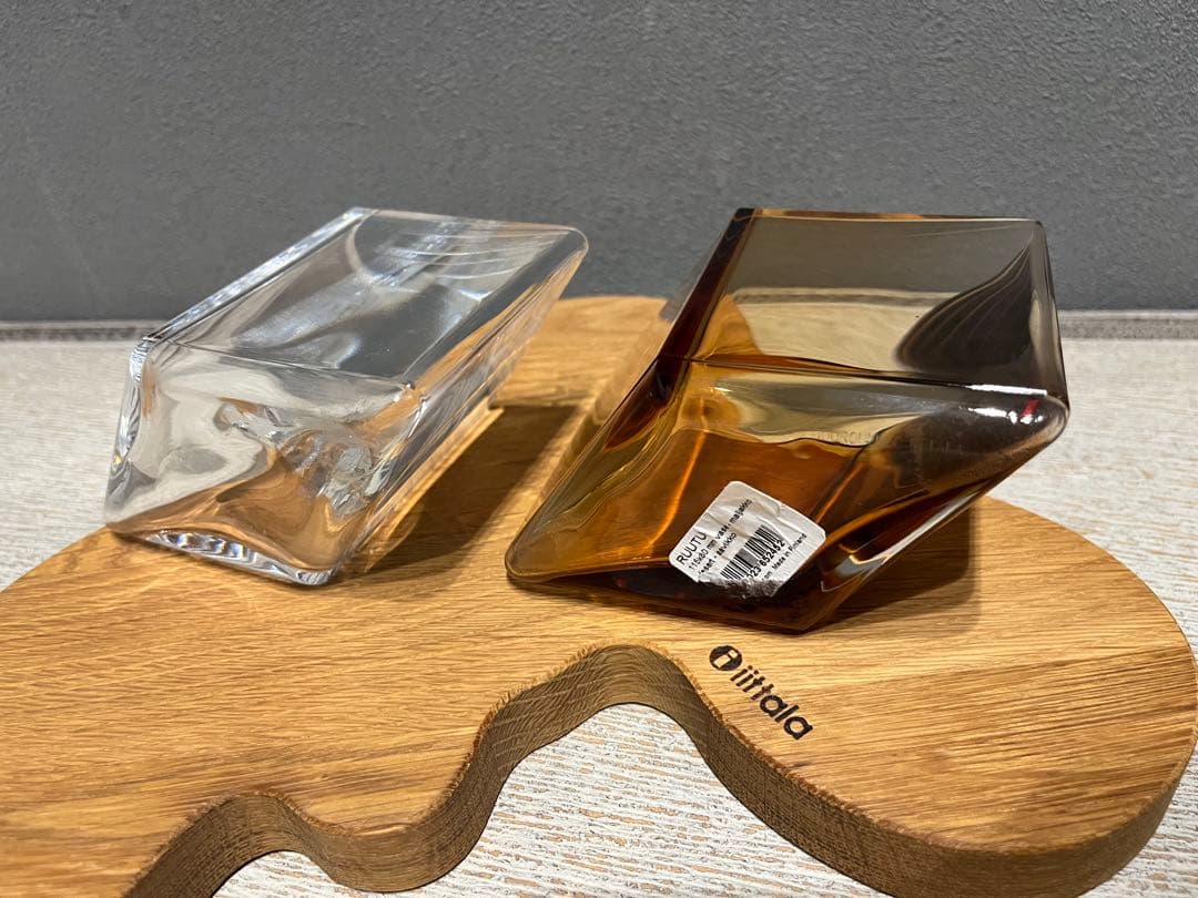 【廃番】イッタラ　Ruuts ルーツ　フラワーベース　クリア　デザート　2個