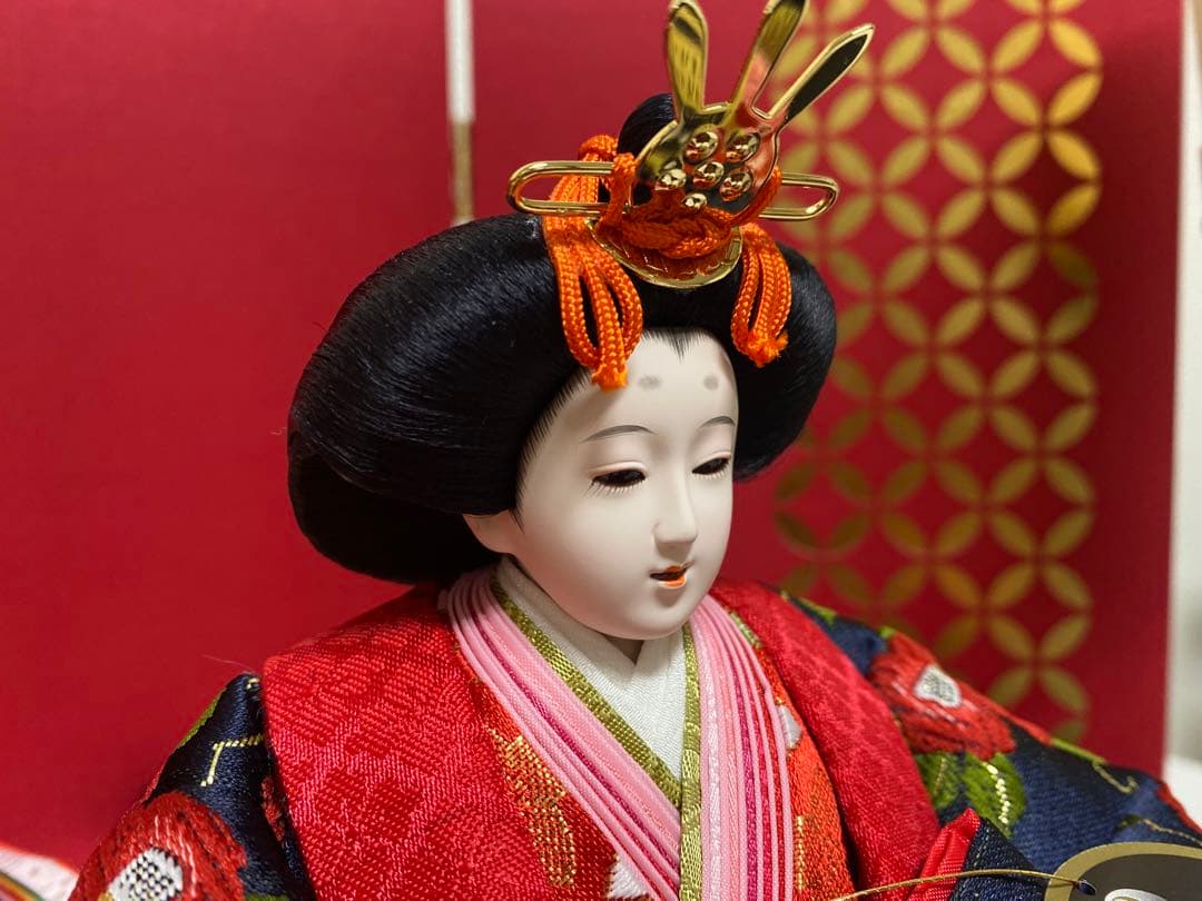 東京久月監修　雛人形　親王飾り・伝統工芸士　二世　光匠作・作家者・名前プレート付
