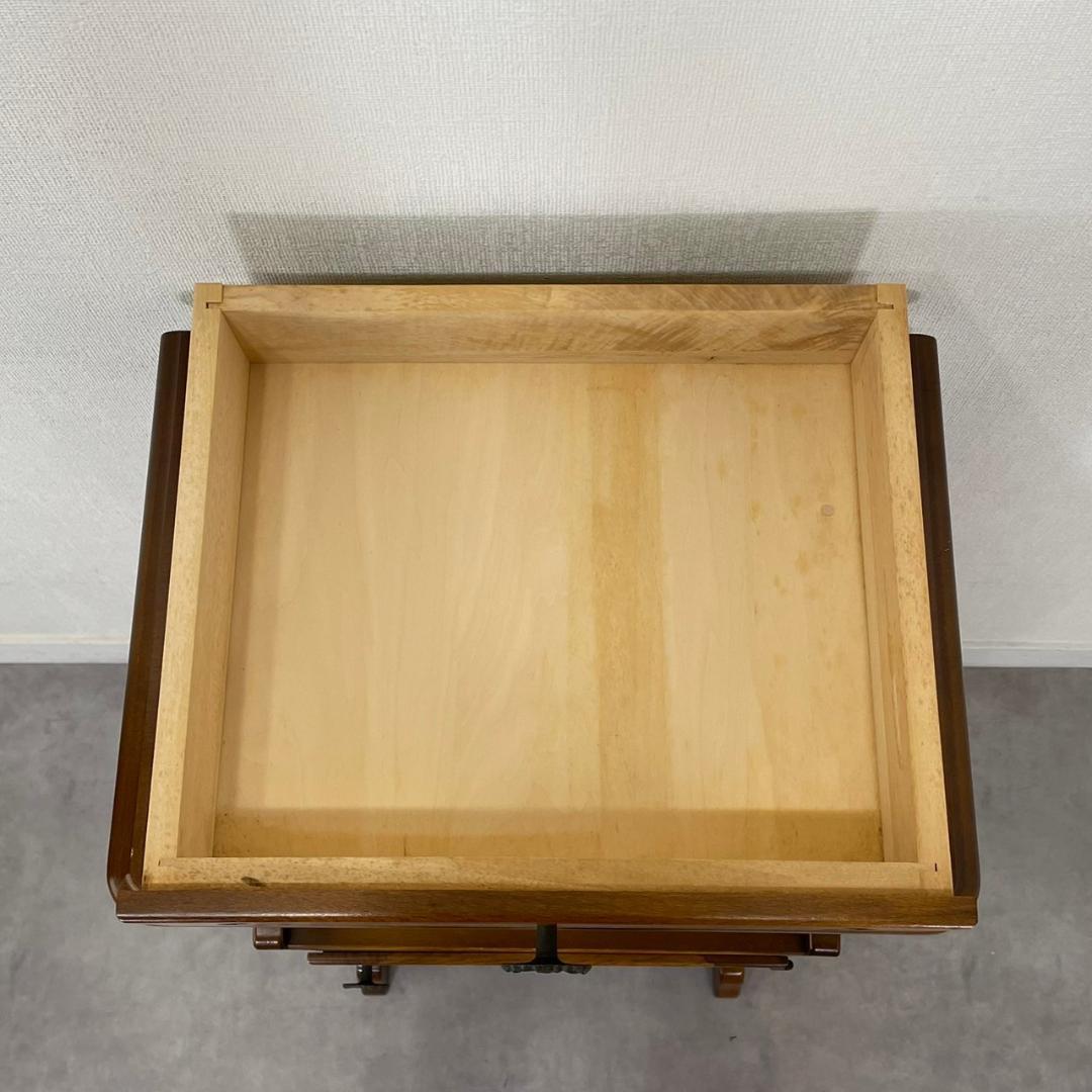 オールドカリモク コロニアル 電話台 サイドチェスト ディスプレイ台 ビンテージ