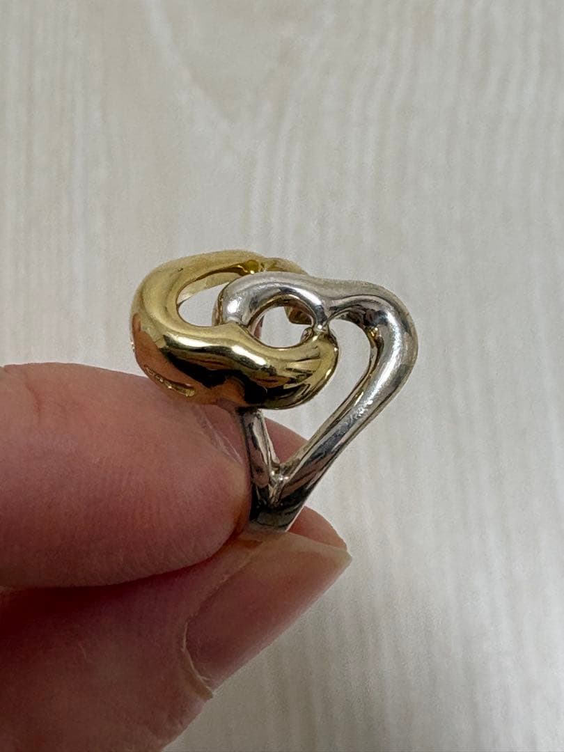 Tiffany ダブルハートリング　9号