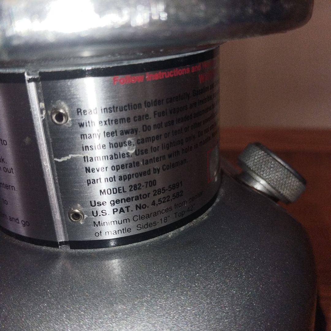 美品　コールマン　282 ワンマントル　ランタン1991年1月
