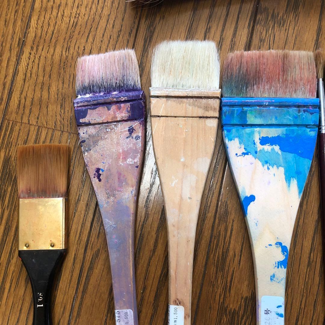 名村油彩筆25本ラファエル・レンブラント・刷毛【34本セット】オイル3本セット