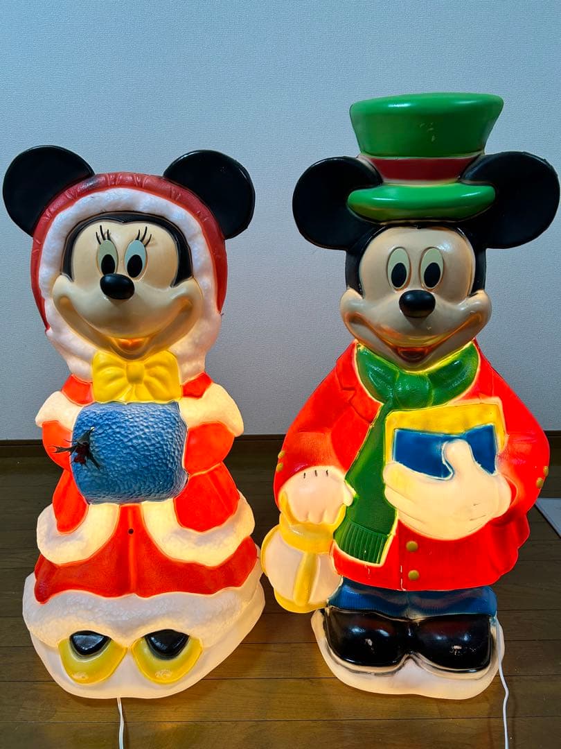 ⭐︎ビンテージ⭐︎ ミッキー ミニー クリスマス ライト　オブジェ　置物