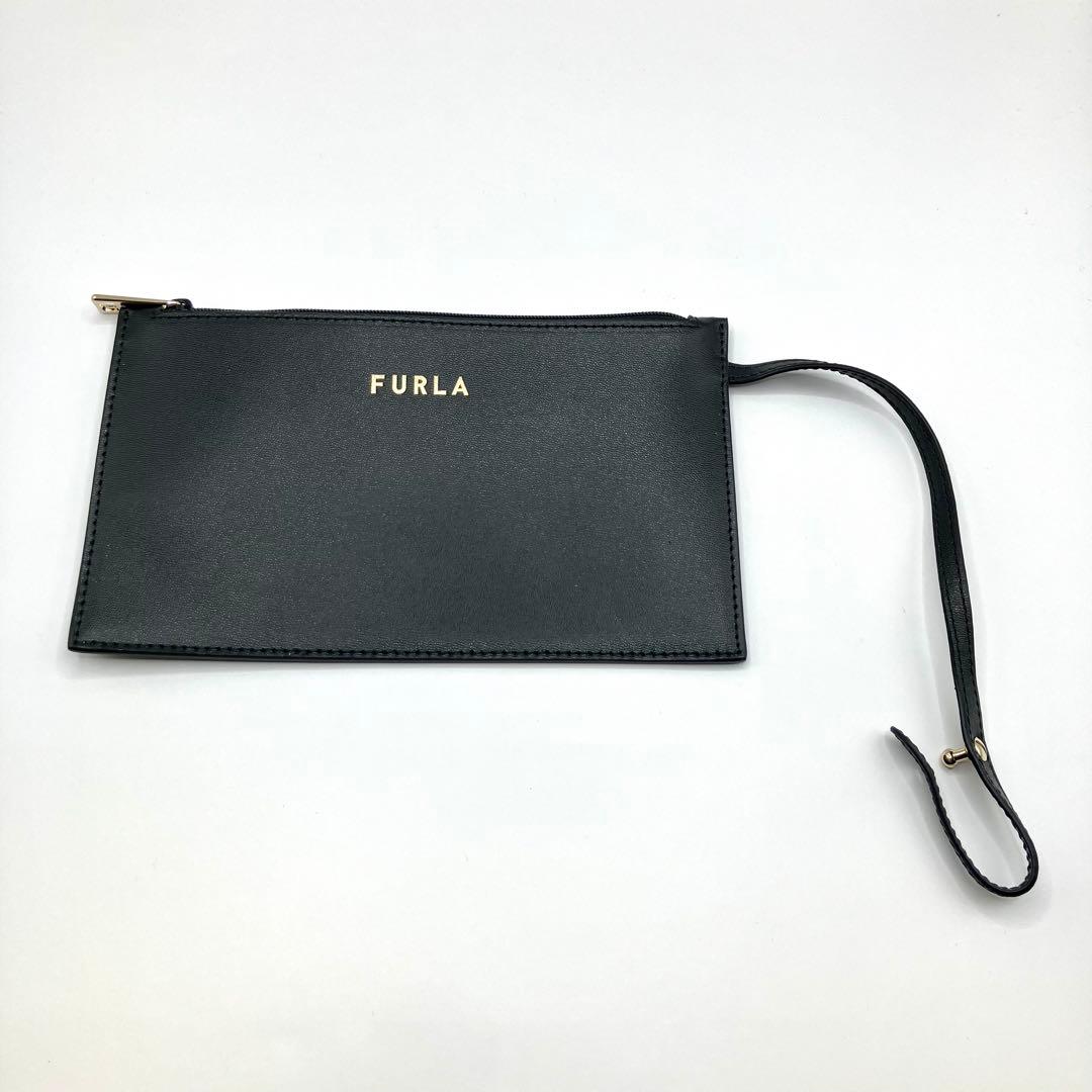 【美品】FURLA フルラ ムーサS トートバッグ ハンドバッグ 黒 ポーチ付