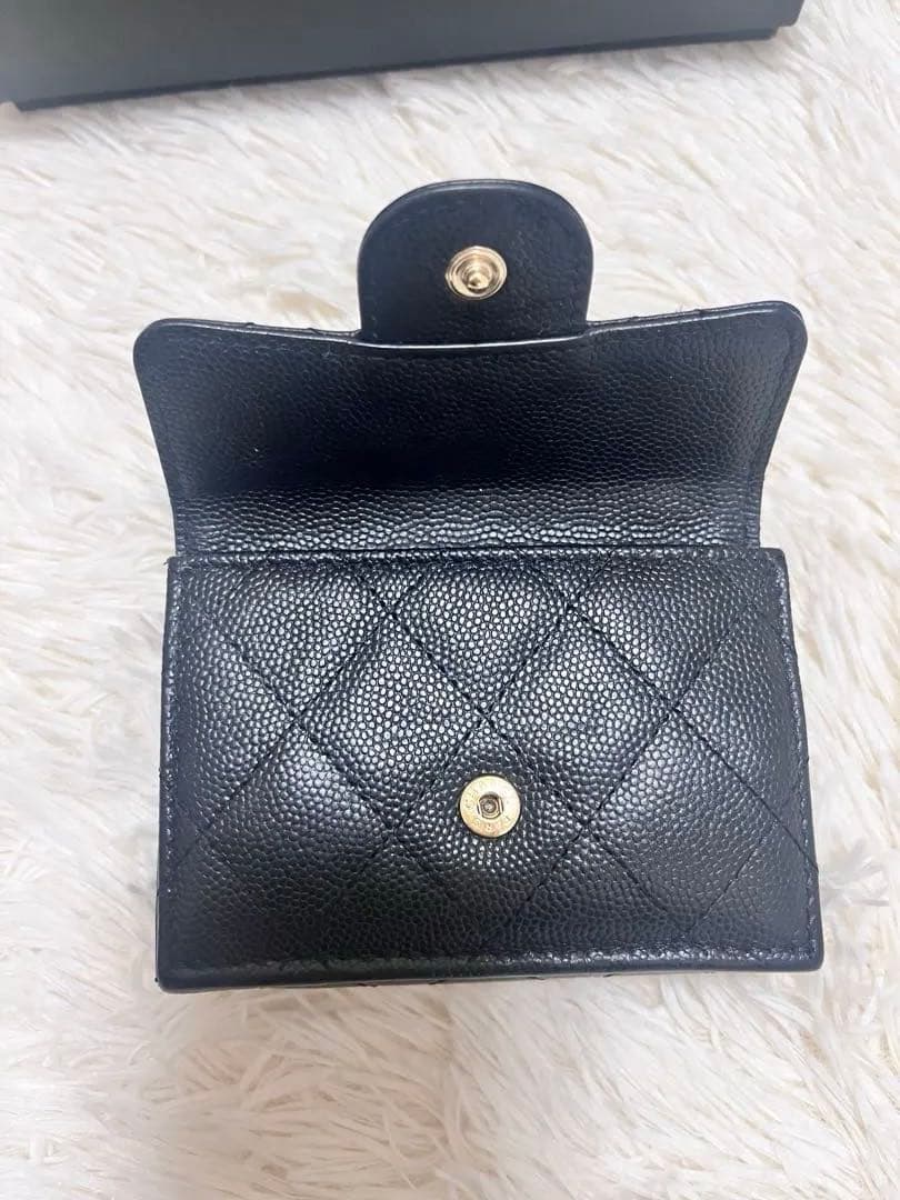 限定お値下げ CHANEL スモールフラップウォレット キャビアスキン