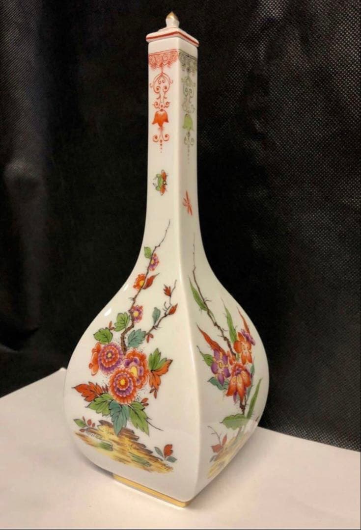 マイセン 柿右衛門様式の蓋付花瓶