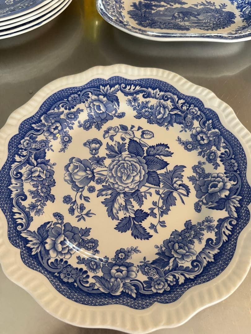 スポードブルーイタリアンアンティーク希少