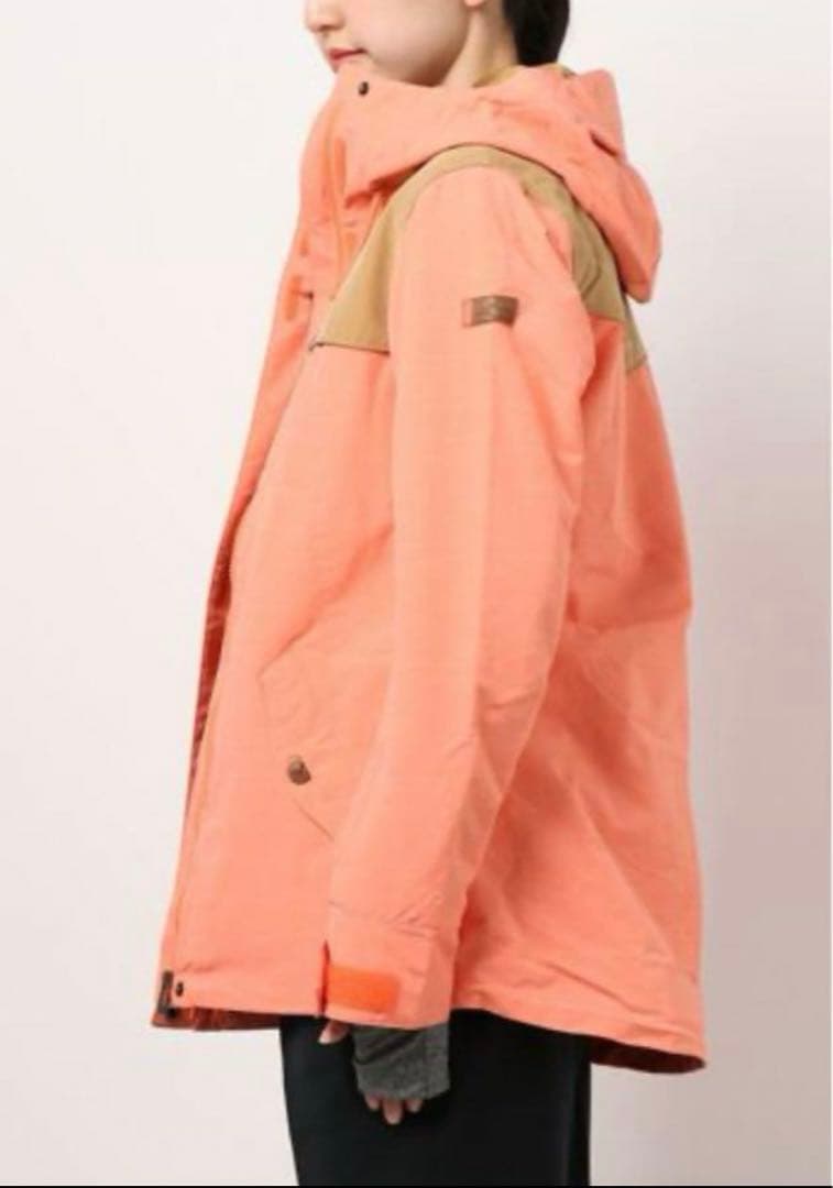 ROXY　スノーボードウェア M マウンテンジャケット　サーモンピンク　フード付