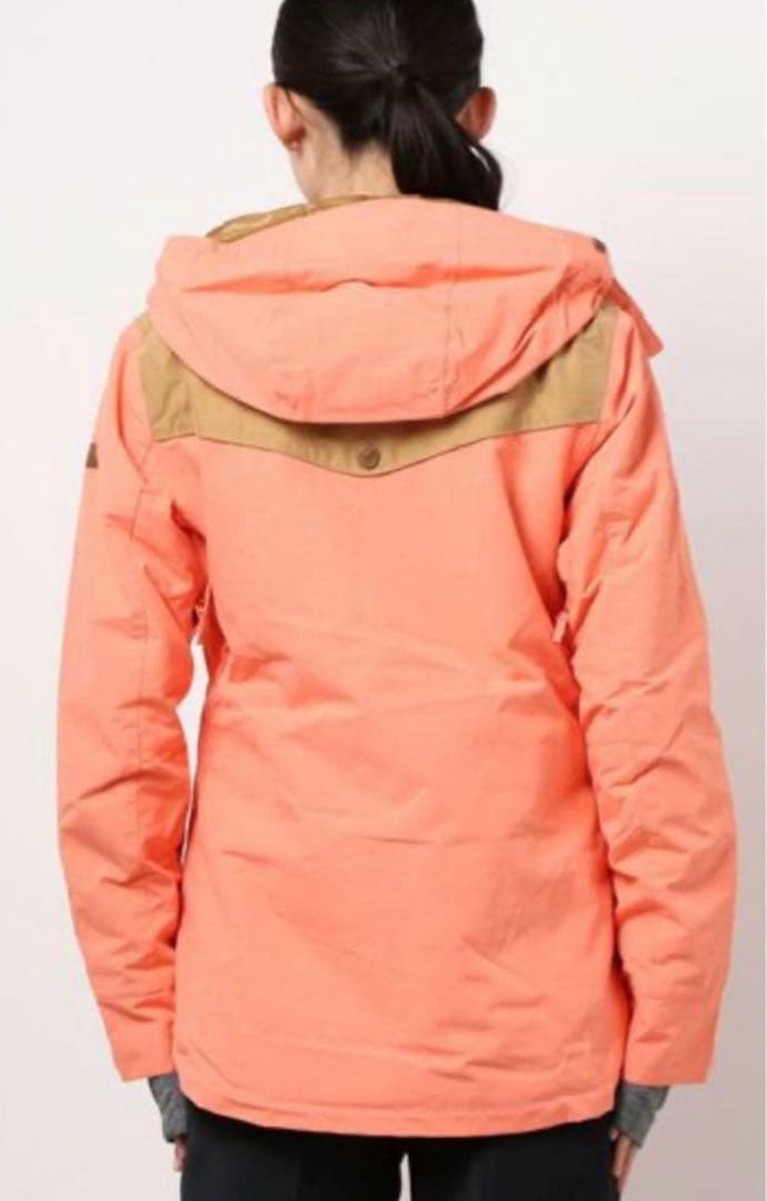 ROXY　スノーボードウェア M マウンテンジャケット　サーモンピンク　フード付
