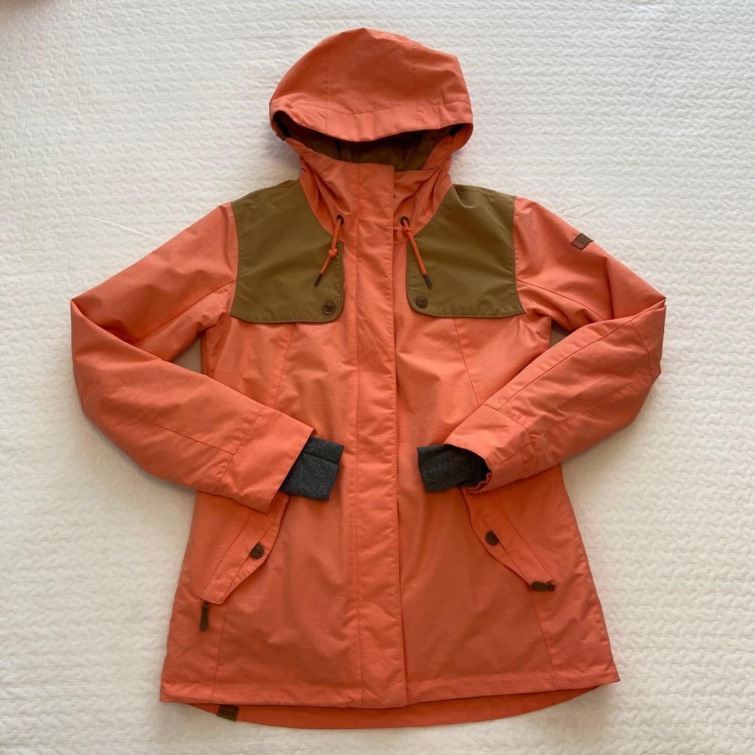 ROXY　スノーボードウェア M マウンテンジャケット　サーモンピンク　フード付