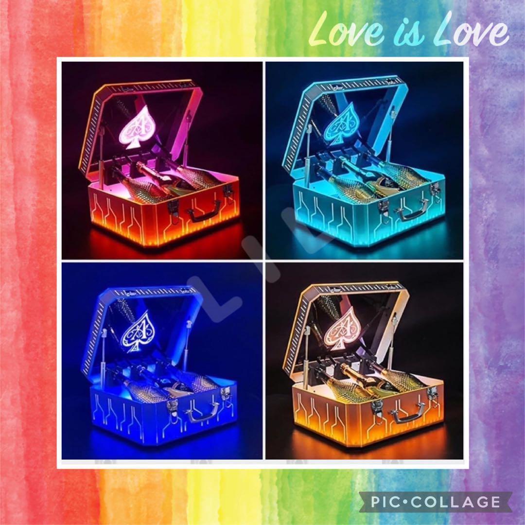 ⭐️アルマンドシャンパン⭐️LED照明付￼ボトルプレゼンター⭐️アタッシュケース⭐️