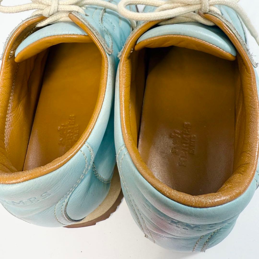 【美品】HERMESエルメス　レザー Hロゴ クイックスニーカー　レザーシューズ