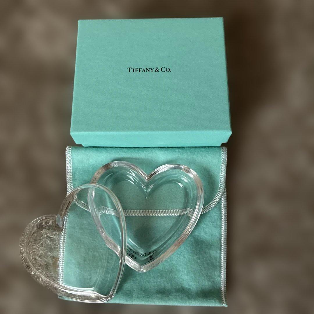 Tiffany ハートガラス小物ケース　未使用品