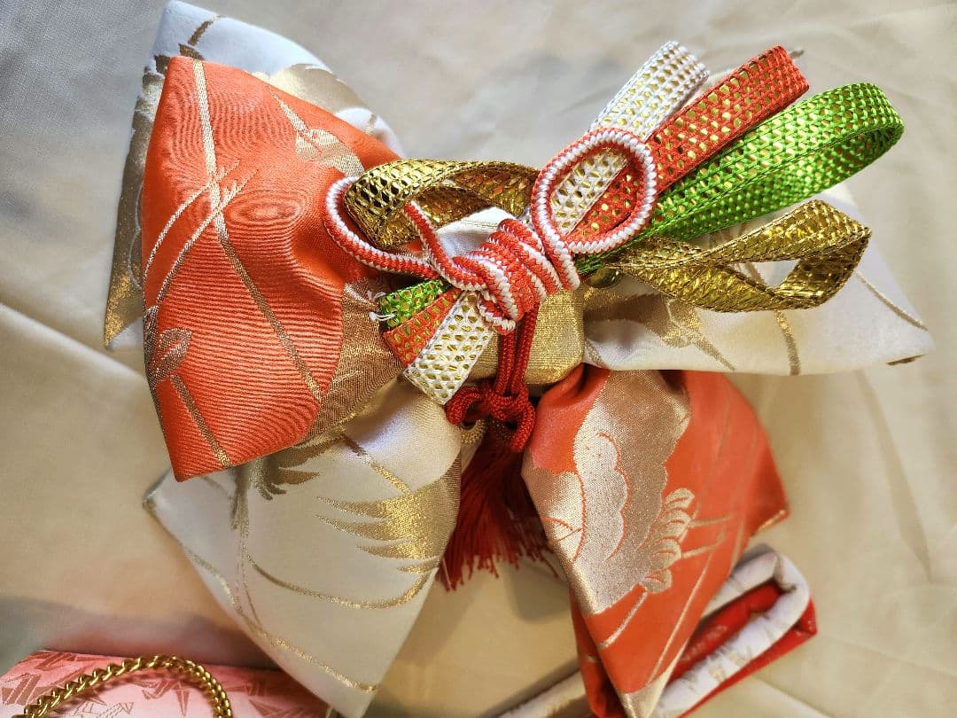 七五三 5歳 7歳 女の子 子供 アンティーク 着物 帯　つまみ細工髪飾りセット