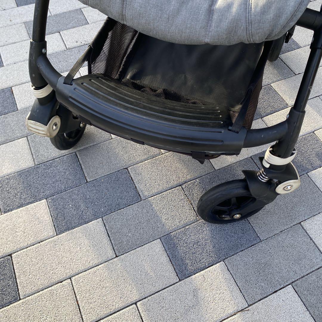 【美品】bugaboo bee5ベビーカー ブラックフレーム　グレーメランジ&白