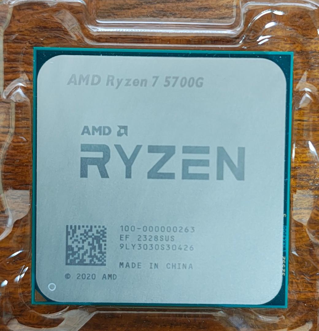 AMD Ryzen7 5700G 動作品　箱・クーラー付き