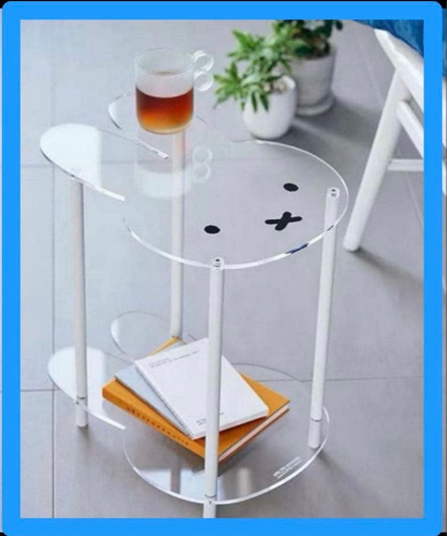 アクリル製サイドテーブル 透明　スタディオクリップ　ミッフィー