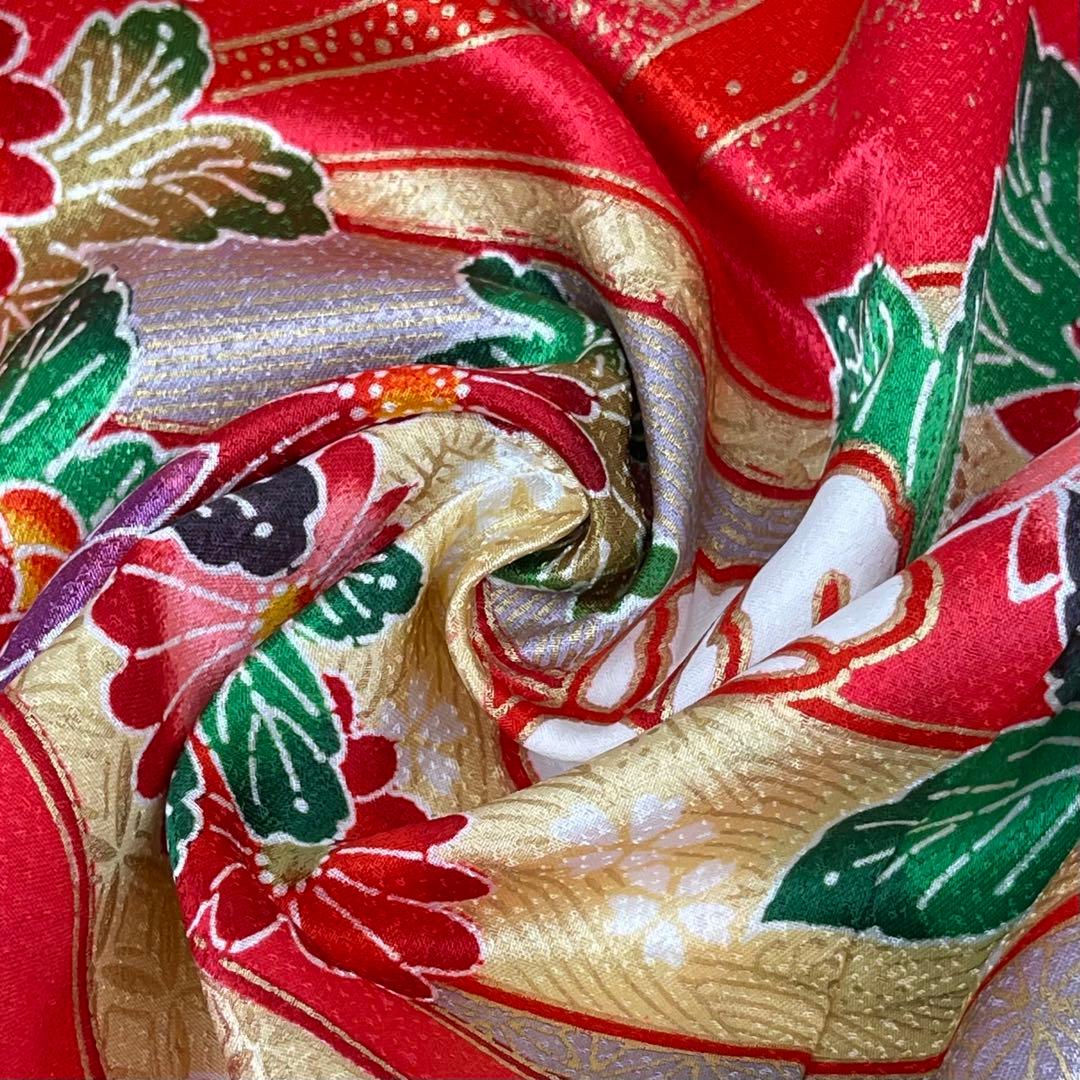 【着物と帯 時流】O24219s◆七五三 7才女の子着物長襦袢セット◆洗える着物