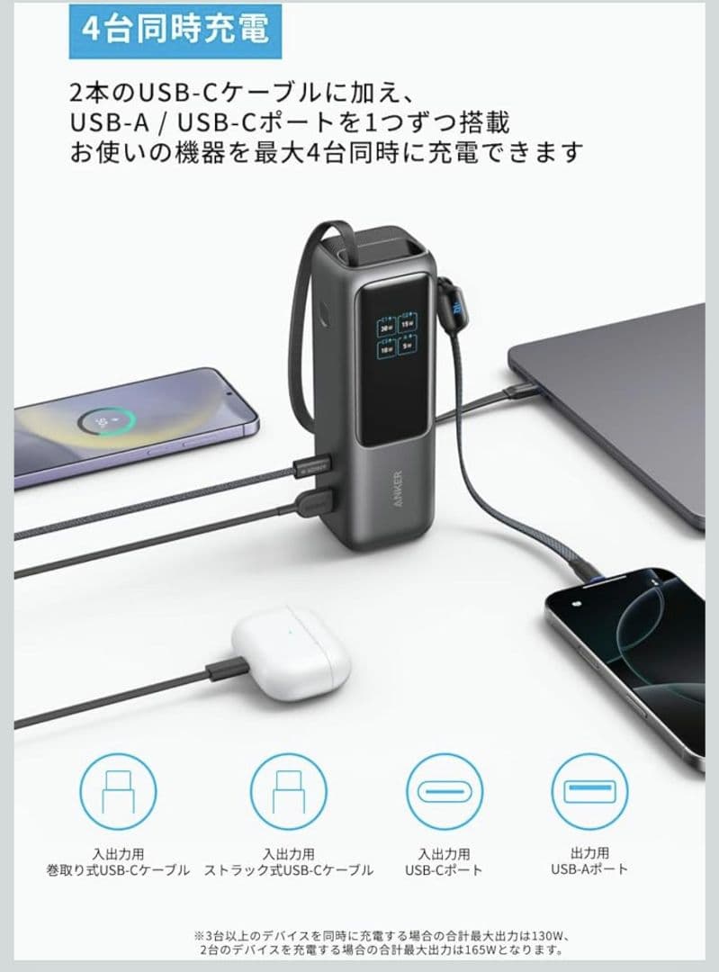 Anker 25000mAh 165W モバイルバッテリー3点