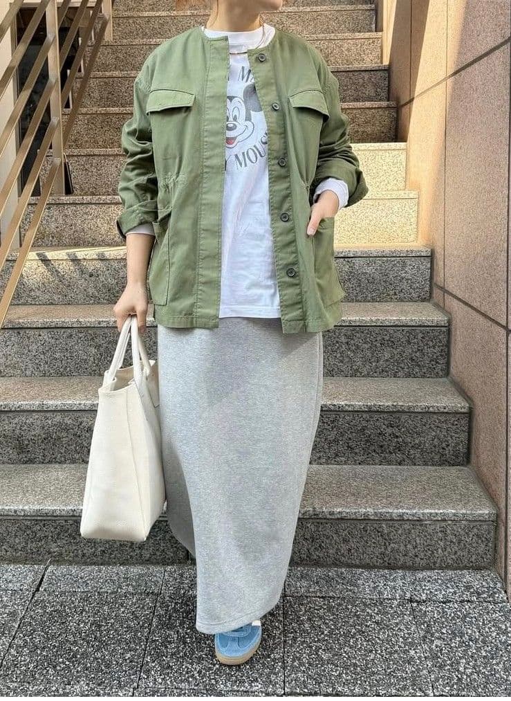 新品未使用　PUAL CE CIN　ノーカラーミリタリーブルゾン