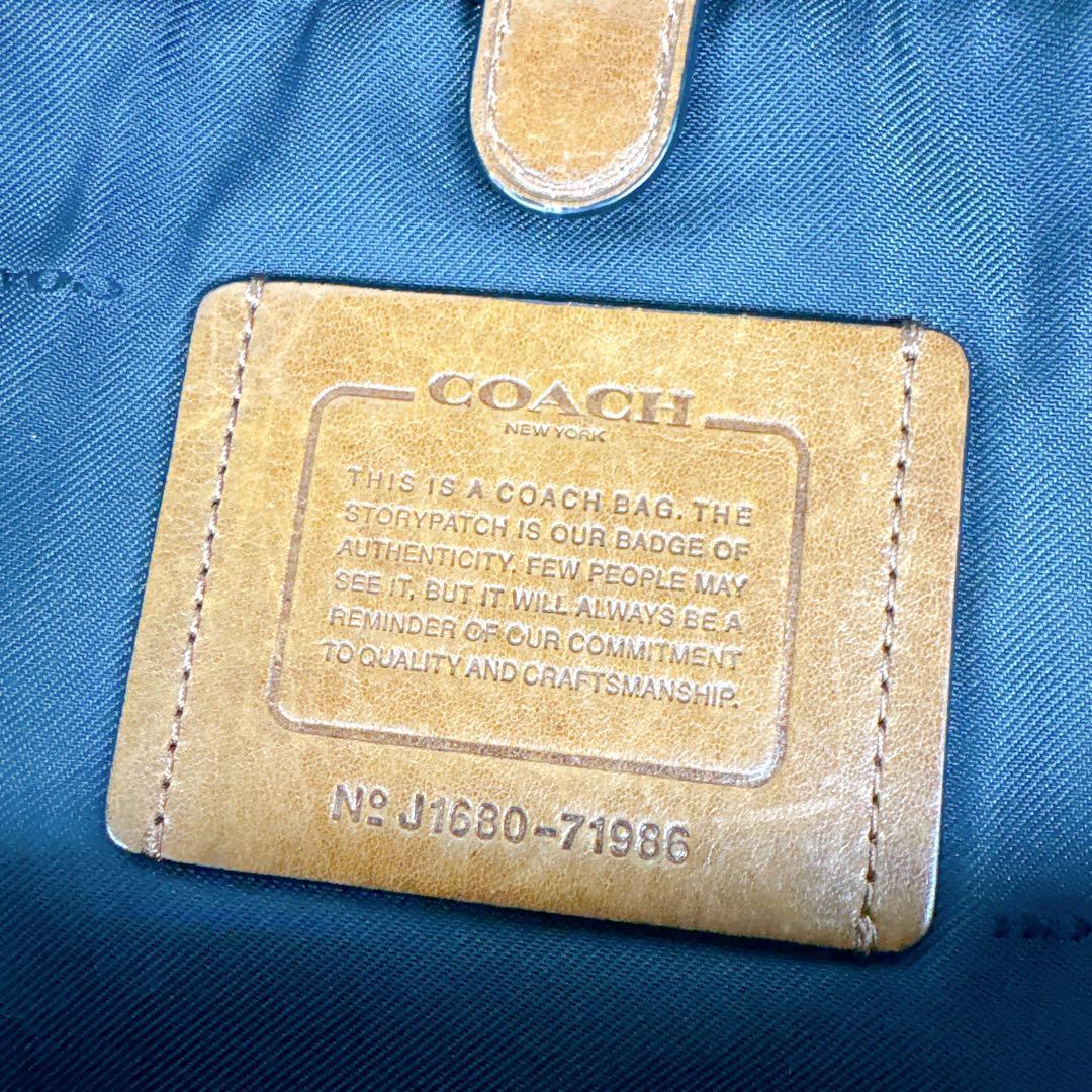 【極美品】COACH コーチ レザー ボディバッグ スエード切替 黒