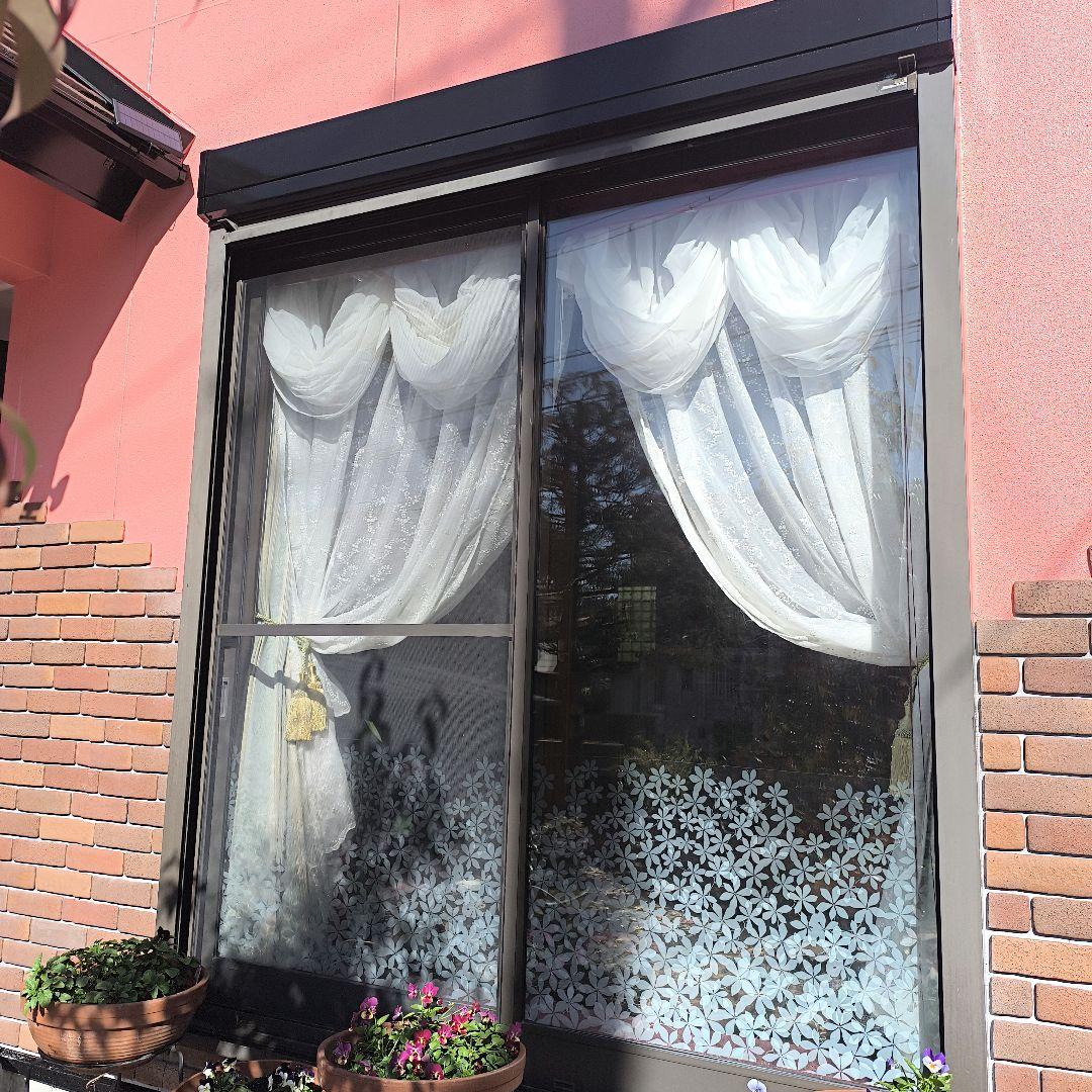 レースカーテン【こたつねこ様オーダー品　小花刺繍トルコレース　両開きカーテン】