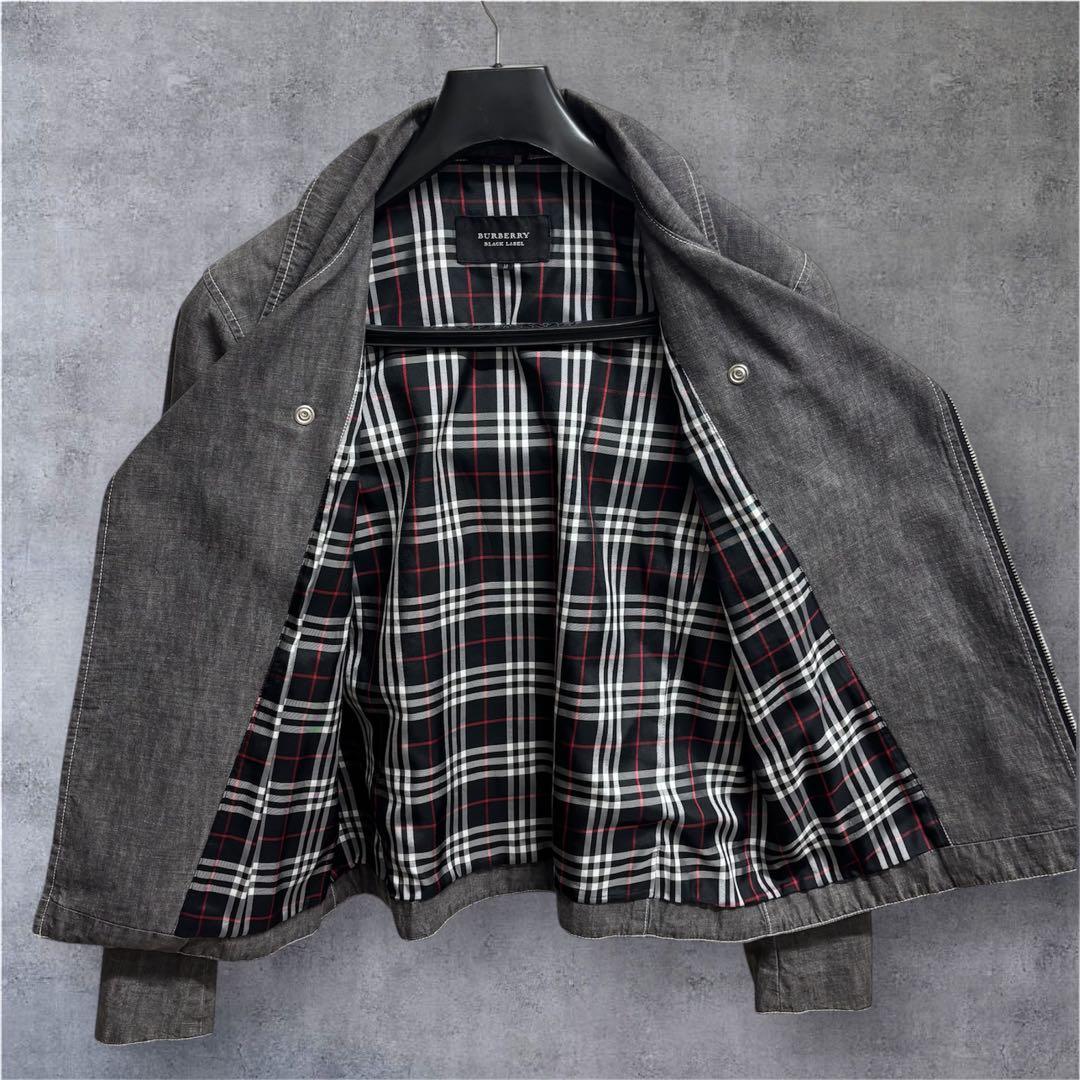 希少★BURBERRY BLACK LABELバーバリー ライダースジャケット
