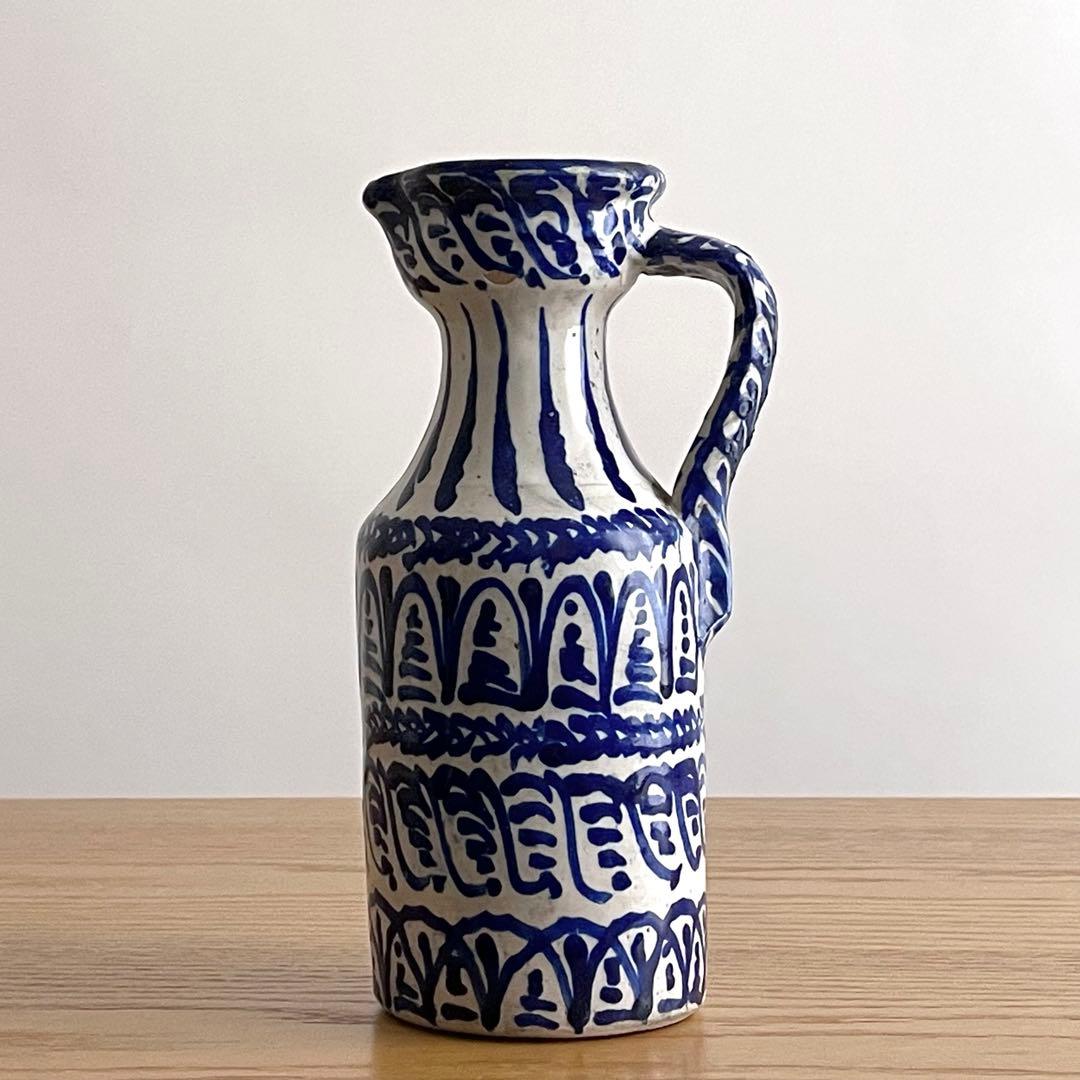 スペイン グラナダ陶器 ビネガーポット アンティーク ピッチャー 一輪挿し 花瓶