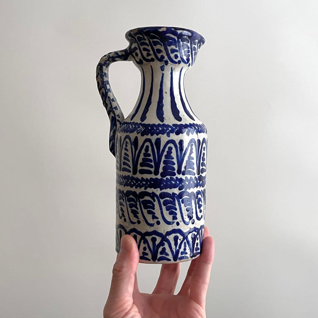 スペイン グラナダ陶器 ビネガーポット アンティーク ピッチャー 一輪挿し 花瓶