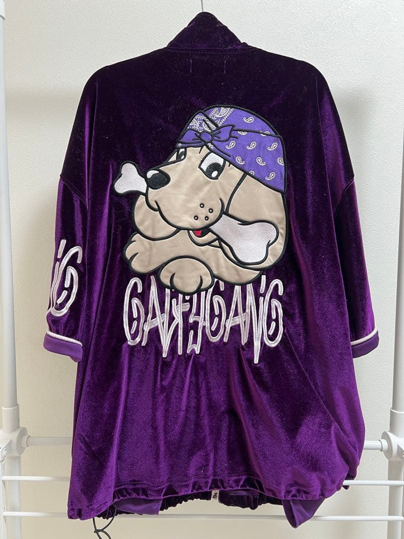 【GALFY】【美品】ベロア 半袖セットアップ 中型犬