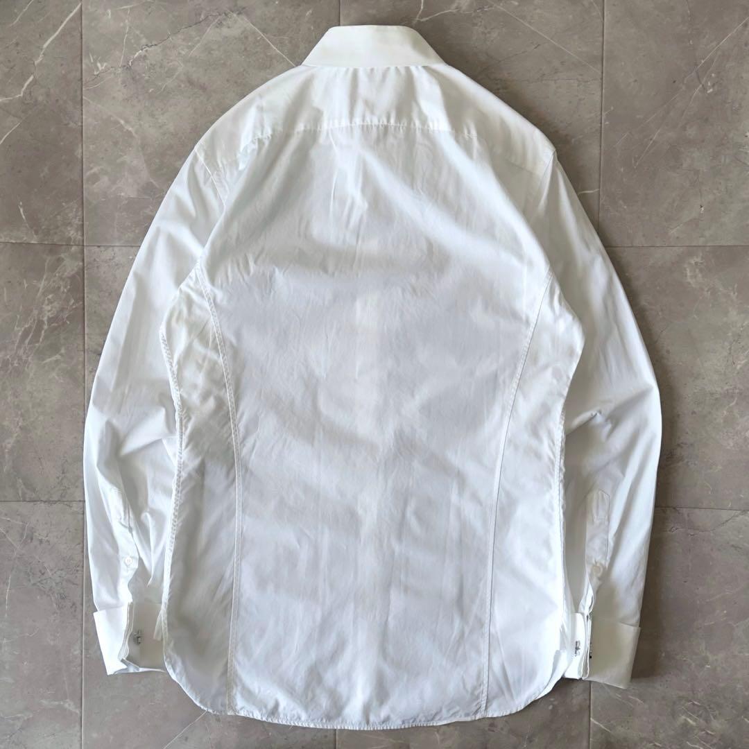 GUCCI 現行タグ ダブルカフスシャツ フレンチカフスシャツ ホワイト S M