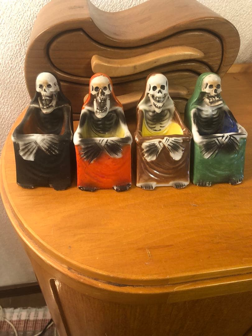 ビンテージ50s Japan スカル　髑髏　骸骨　死神　ミッドセンチュリー