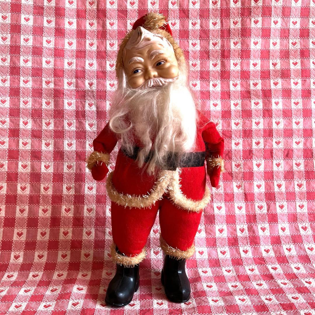 ヴィンテージ ラバーフェイス スタンデング サンタ人形 1950/60年代