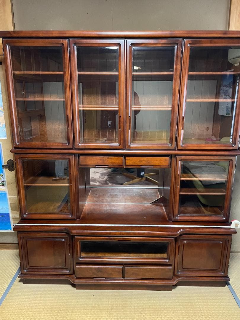 木製キャビネット 　サイドボード　ダークブラウン