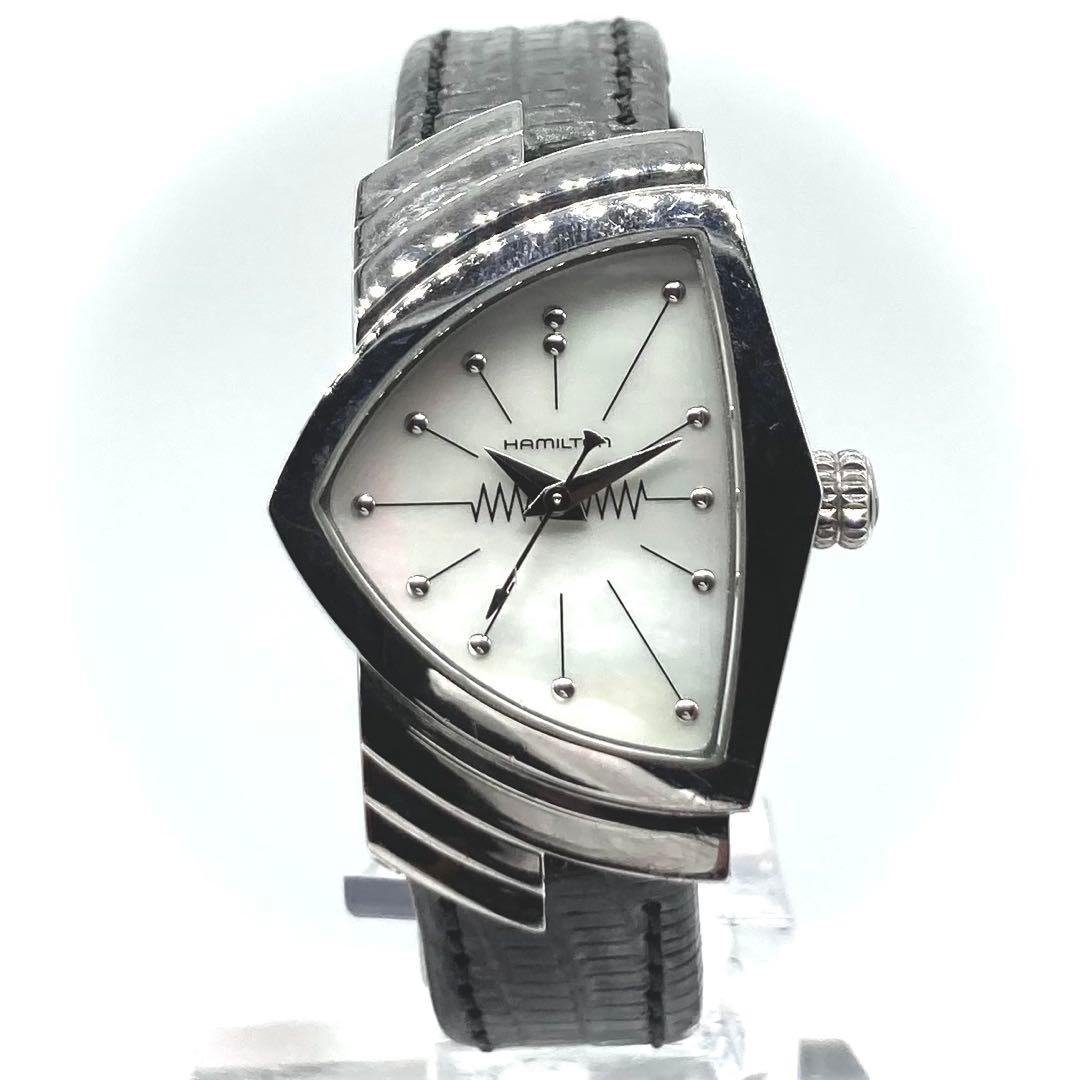 【稼動】 ハミルトン ベンチュラ 腕時計 H242112 ホワイトシェル