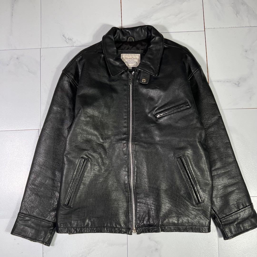 STRATH CONAR シングルライダースジャケット レザー 牛革 XL