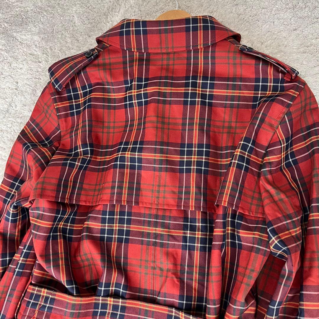 Aquascutum アクアスキュータム　トレンチコート　赤チェック　42