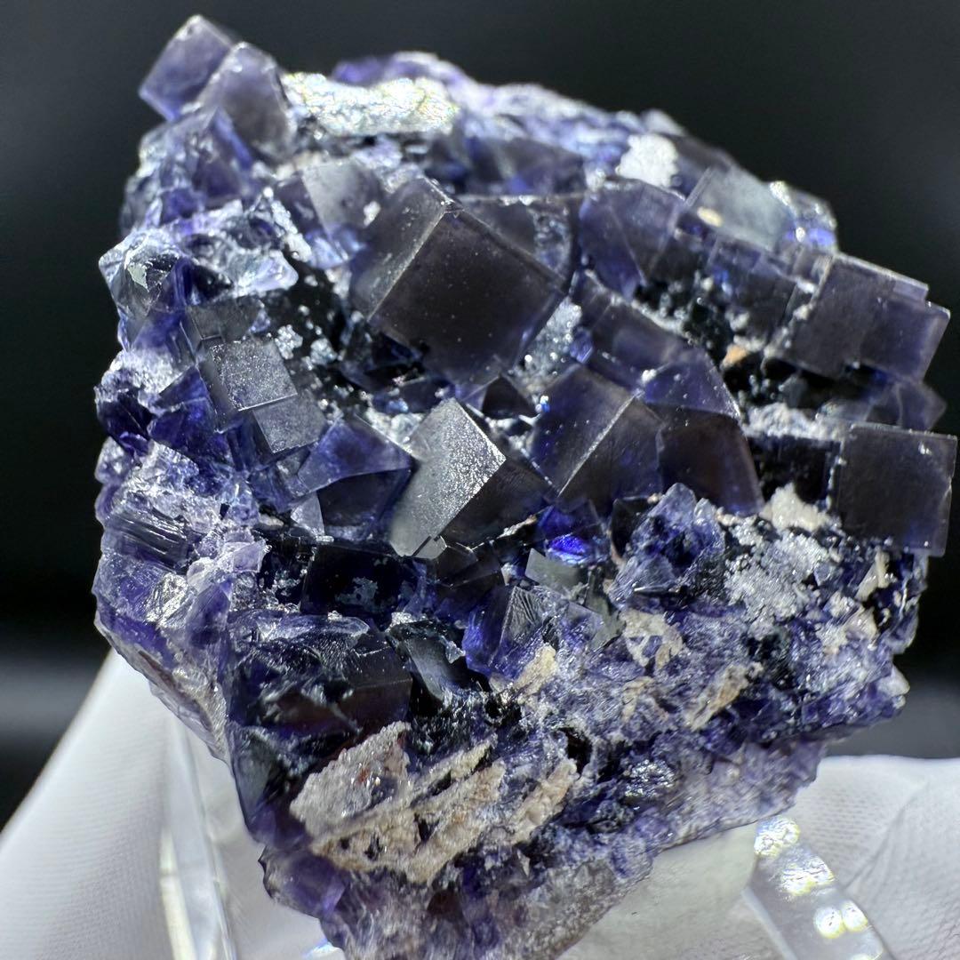 フローライト スペイン DeepBlueHeart Vein産 蛍石 原石 02