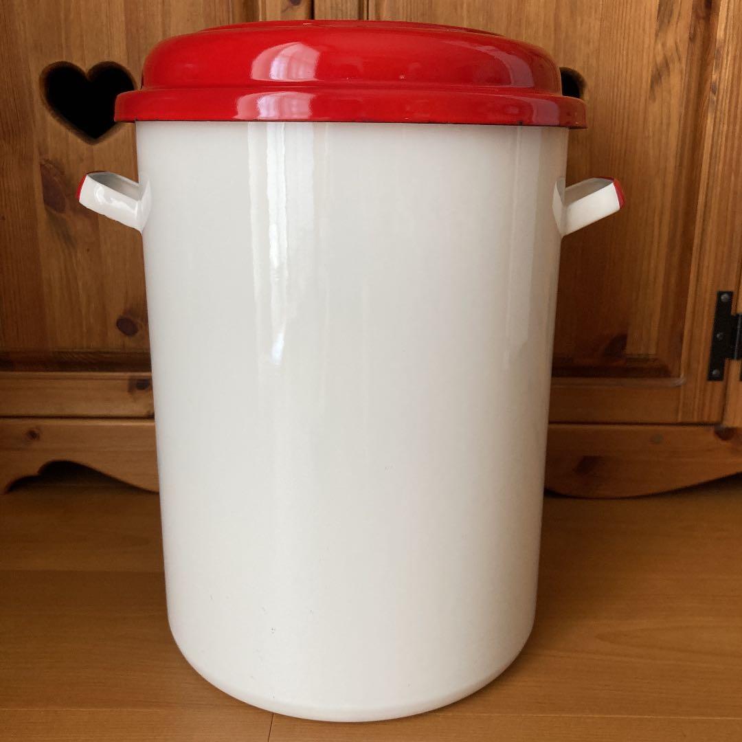 希少　激レア　ホーロー　トラッシュ缶　ゴミ箱　ダストボックス　アメリカン　雑貨