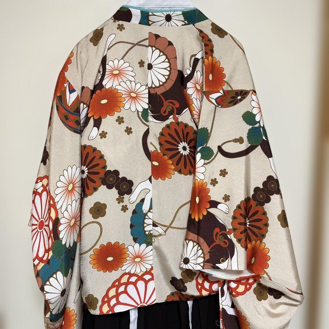 おうちで着付け簡単袴セット、150、髪飾り付き、卒業式