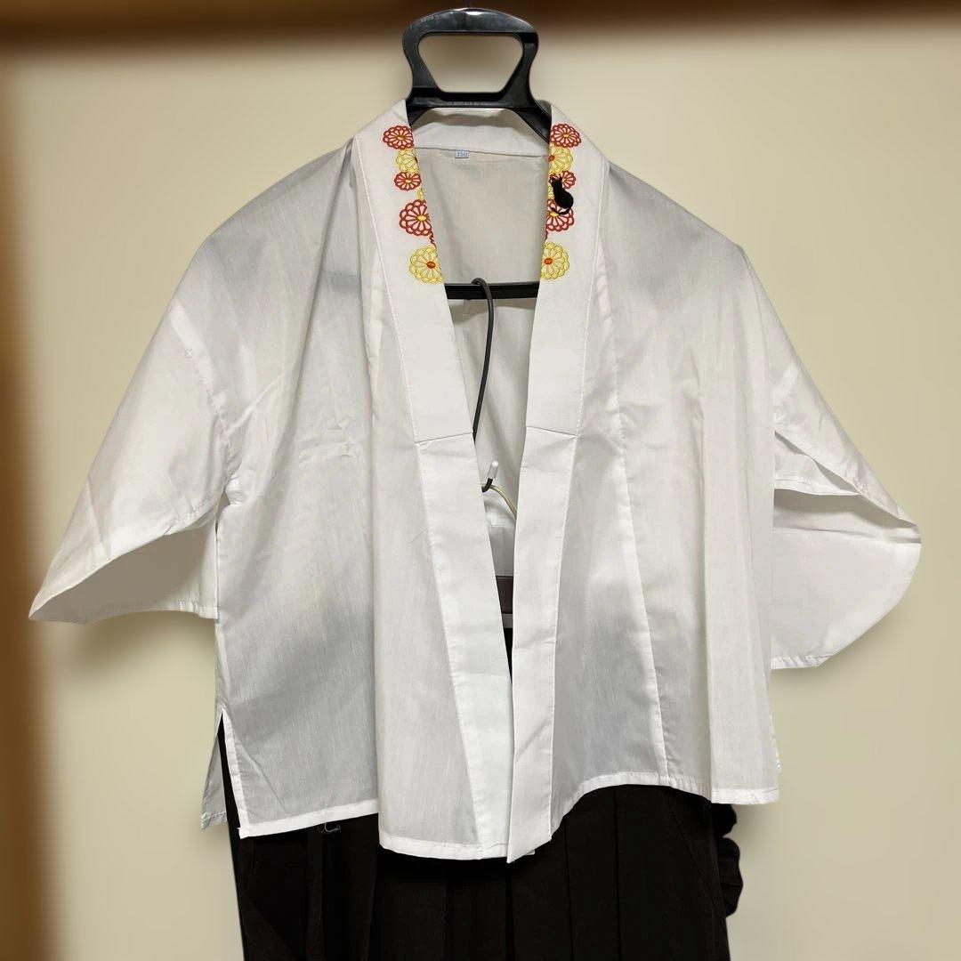 おうちで着付け簡単袴セット、150、髪飾り付き、卒業式